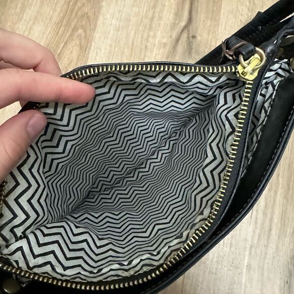 Hobo Black Leather Crossbody Bag - Picture 2 of 6